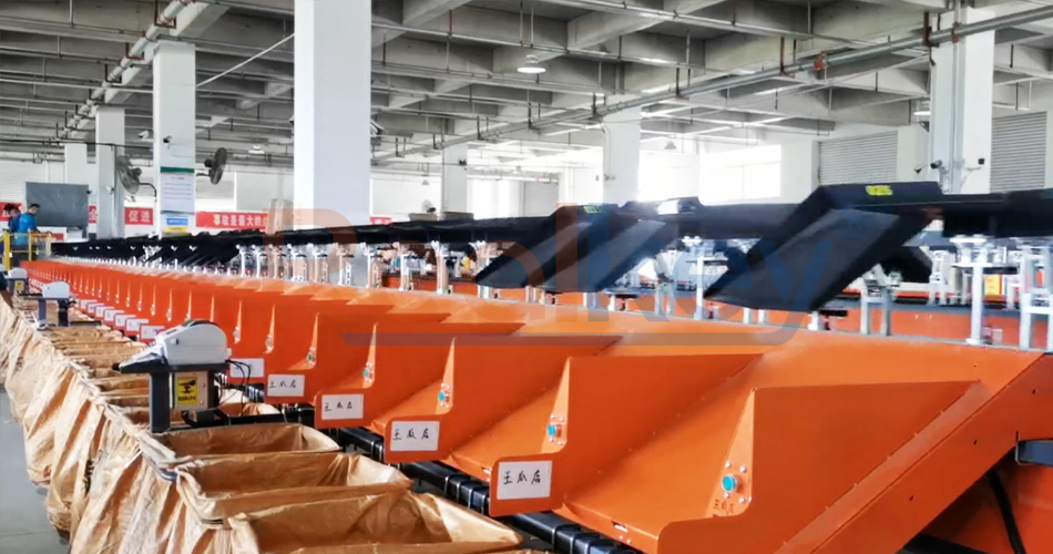 Automatic Parcel Sorter Package Sorting System With Heavy Duty Tray Safety Design