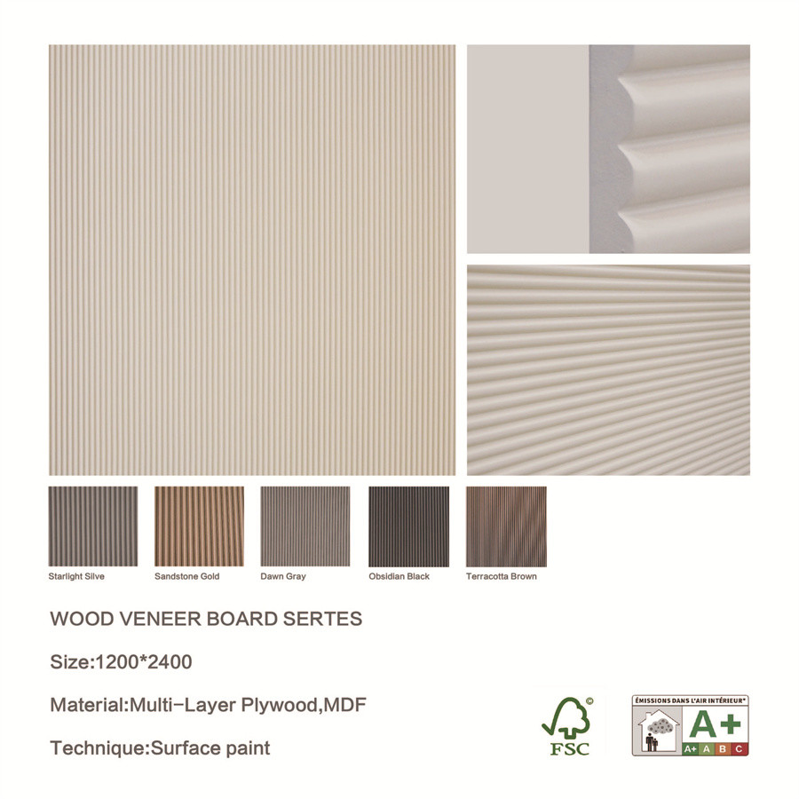 Interior Embossed 3D Art MDF Wall Decorative Panel For Living Room And Office