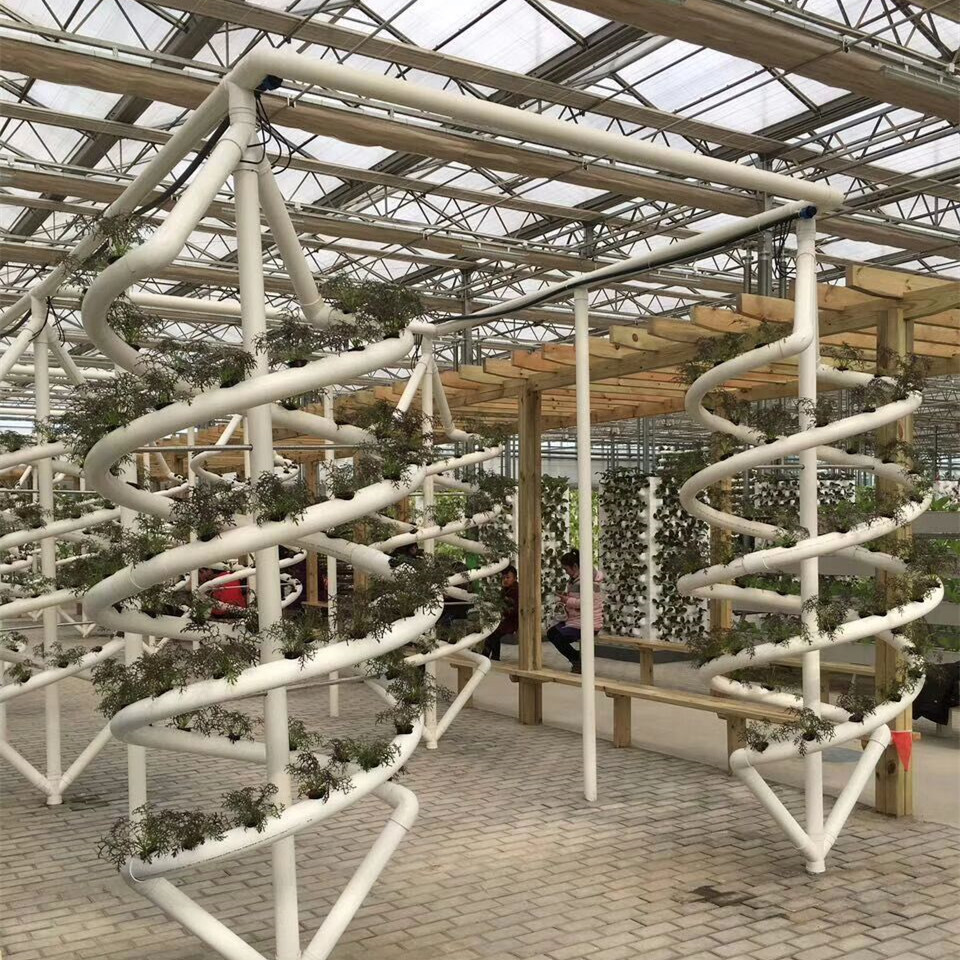 Family Vertical Spiral Plant Grow Hydroponic Tower Indoor Vegetable Aerosol Cultivation