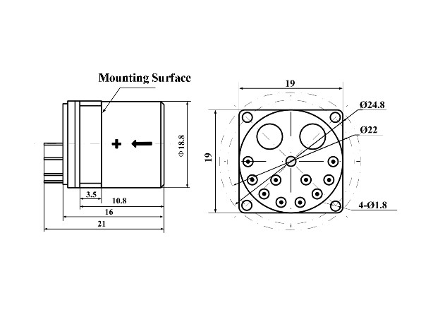 Temp Resistant Accelerometer Sensor with Vibration Peak Sine 20g 10Hz 2000Hz Operating Range