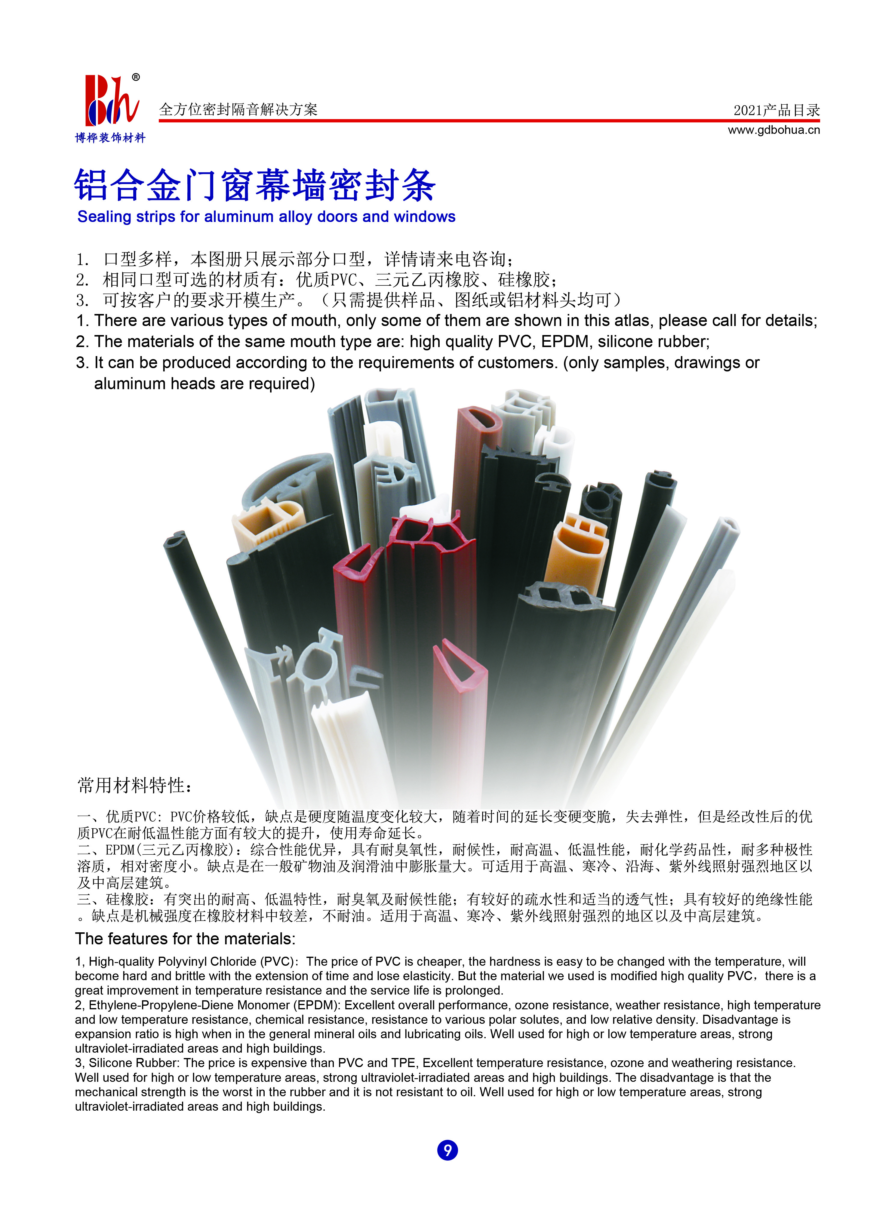 Soft Rubber PVC Weather Stripping For Wooden Skirting Board 7*4mm