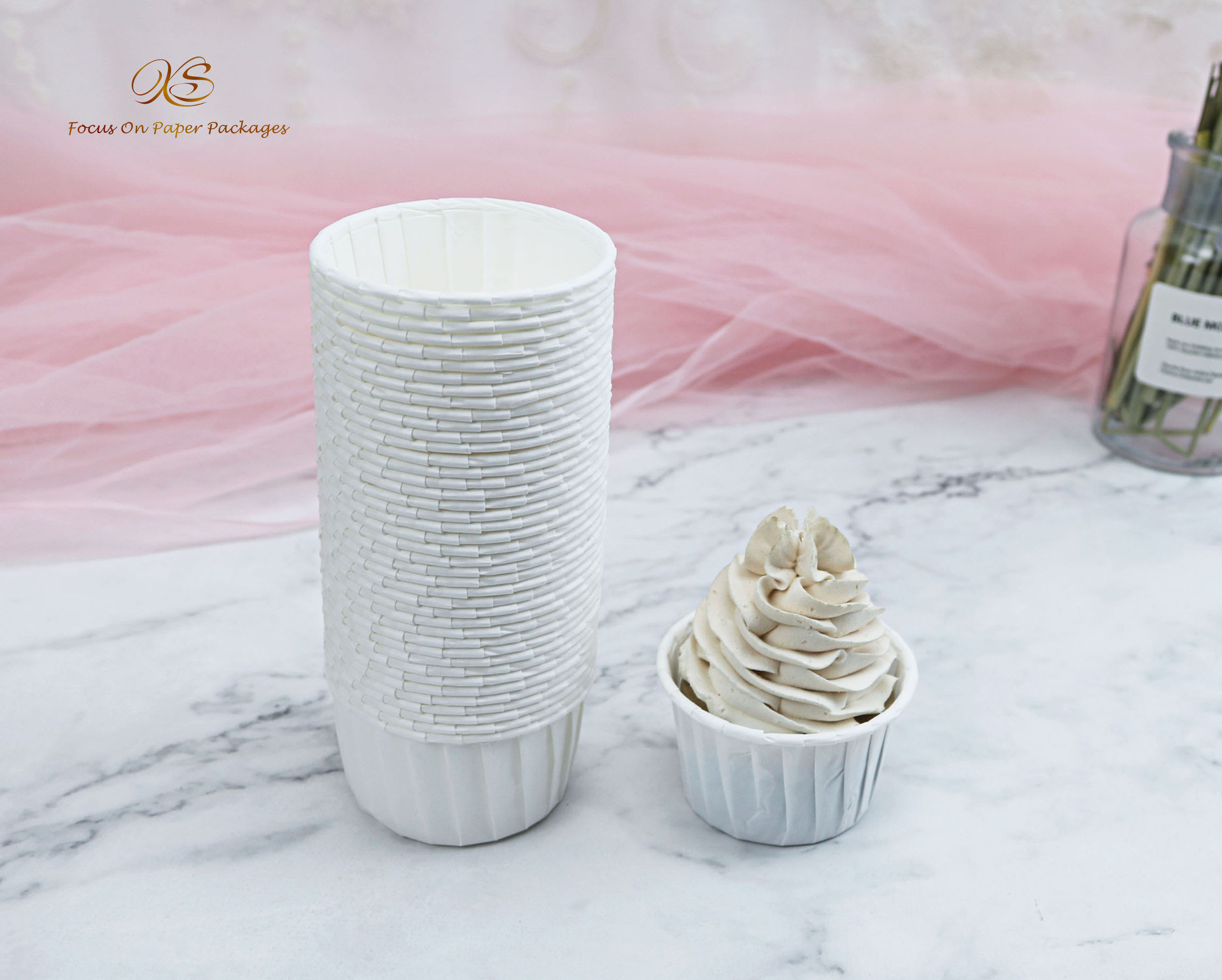 LFGB Mini Baking Muffin Cups Grease Proof Cupcake Liners For Wedding Party