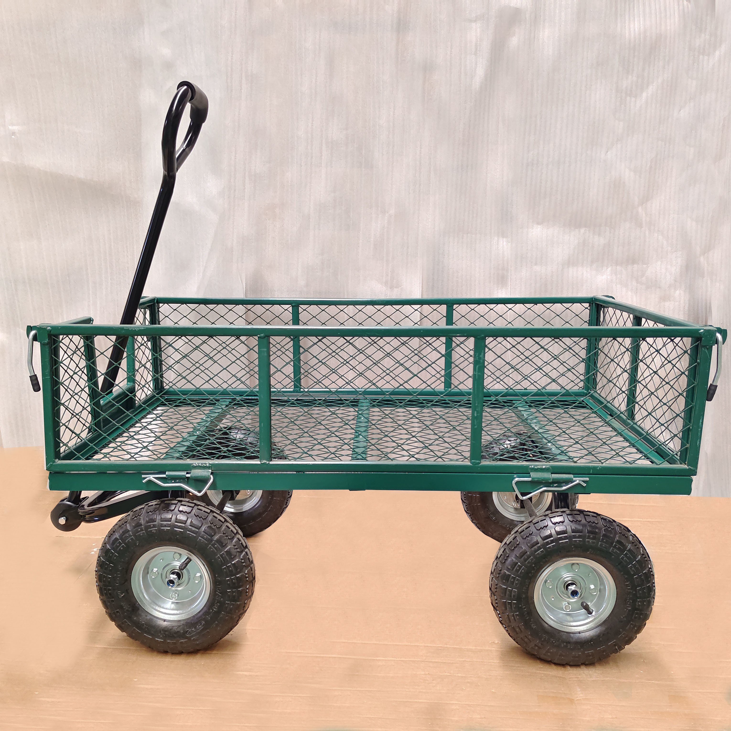 Ironton Steel Garden Cart 440 lb Capacity Heavy Duty Garden Dump Truck Rubber Inflatable Wheel