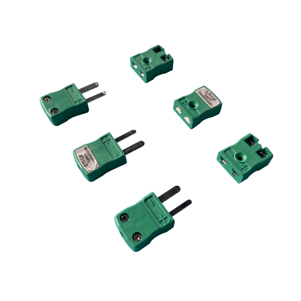ANSI Green Type T Thermocouple Mini Plug Cu / Constantan For Cryogenic Sensors