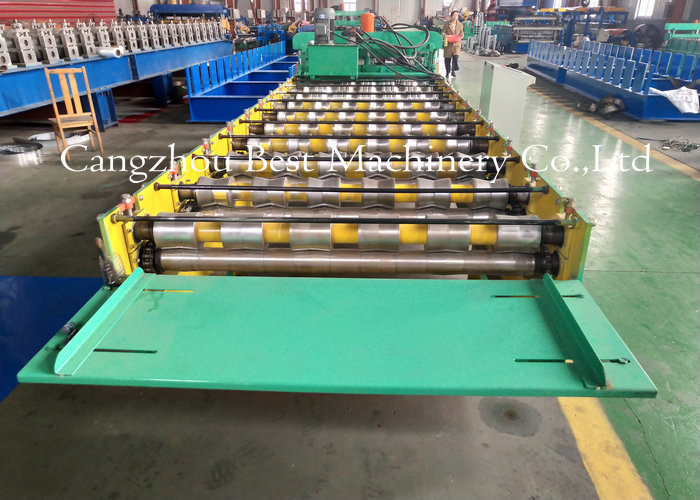 Metal Roof Making Machine Production Line , PPGI Steel Glazed Tile Making Machine