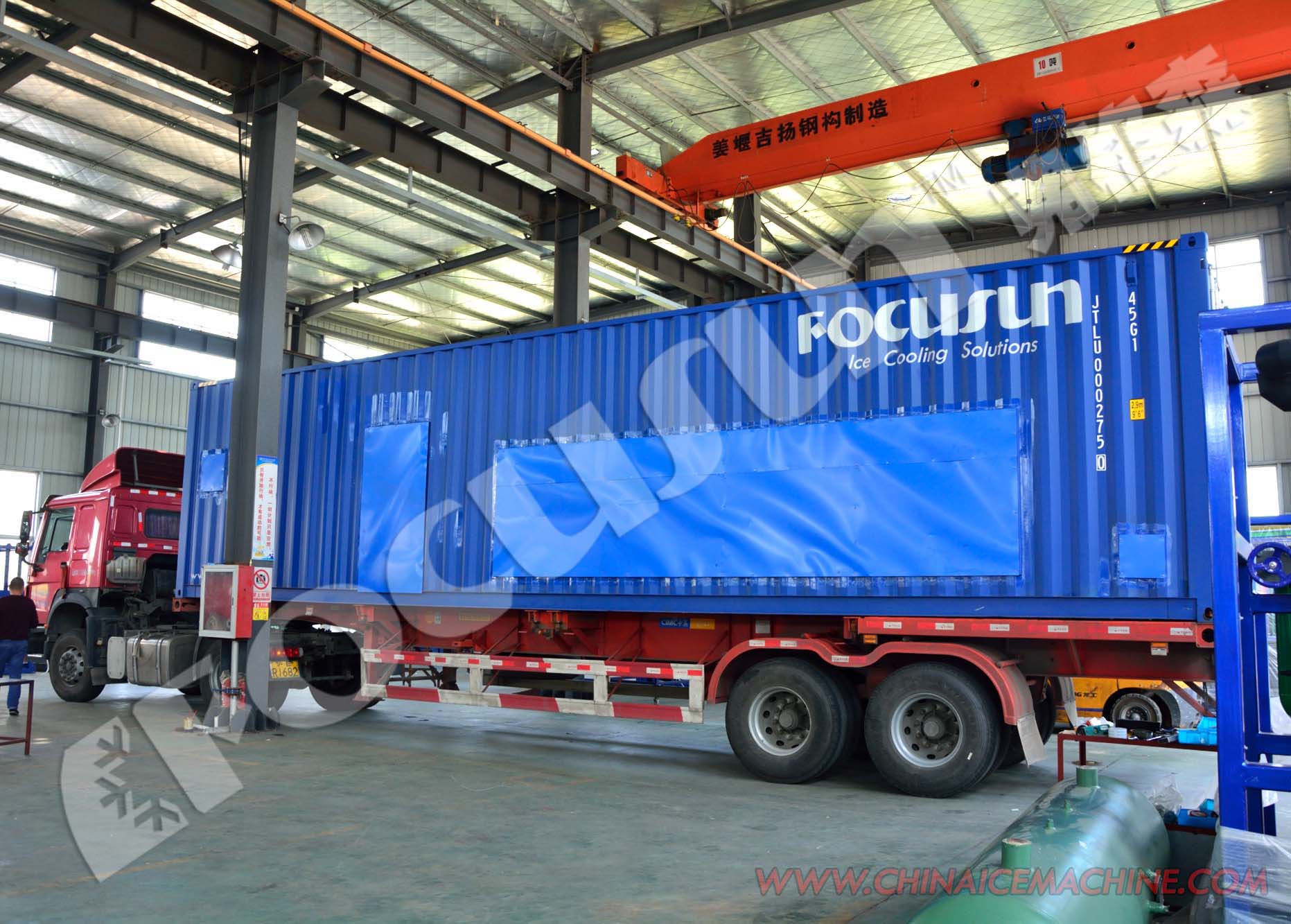 R404 Refrigerant Container Type Block Ice Machine for Seafood Preservation 5Ton/Day