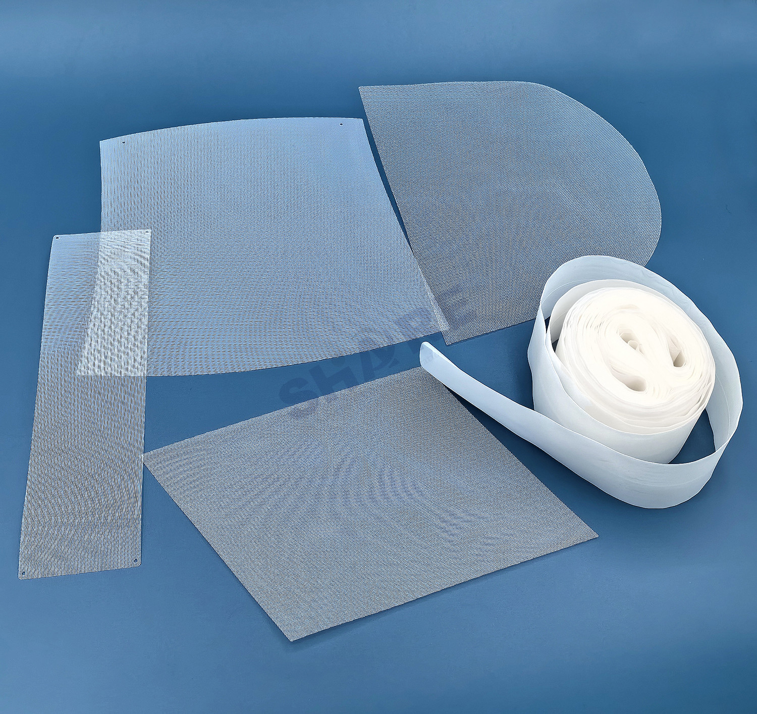 30M - 70M / Roll Polyester Mesh Screen And Custom Cut Mesh