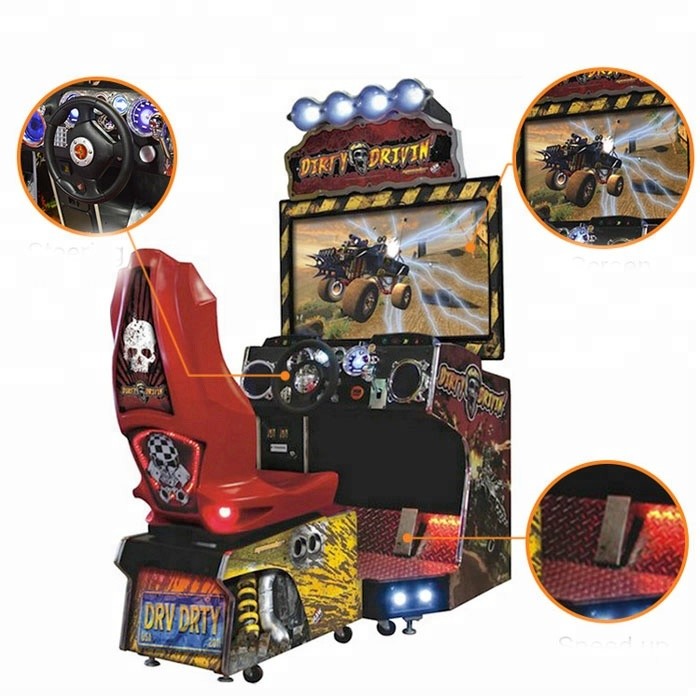 Customized 42 Lcd Car Racing Simulator For Game Center EN71 EN1176 ASTM