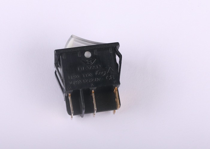 6 Pins Black SPDT Illuminated Small Rocker Switch For Communication Equipment