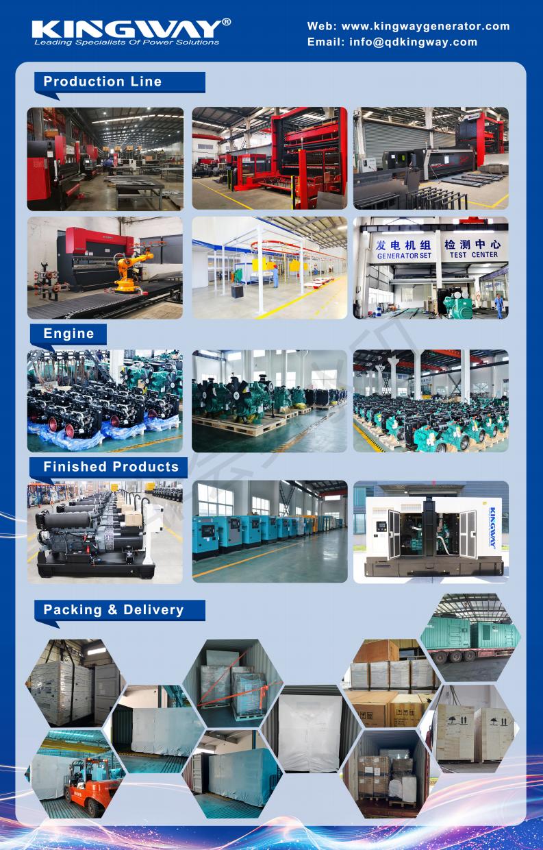 Kingway 50KVA 80KVA 100KVA CNG NG Certificate Silent Single phase Three phase Compress Natural Gas Generator Set