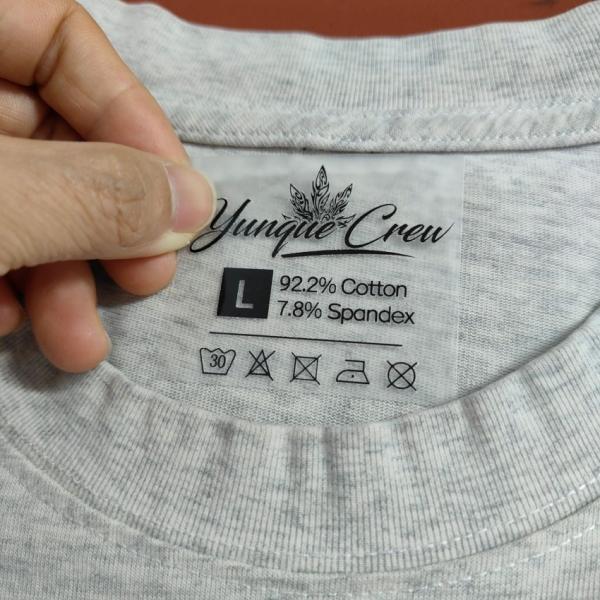 Hot Peel Neck Label Transfers High Stretch Clothing Size Labels Washable