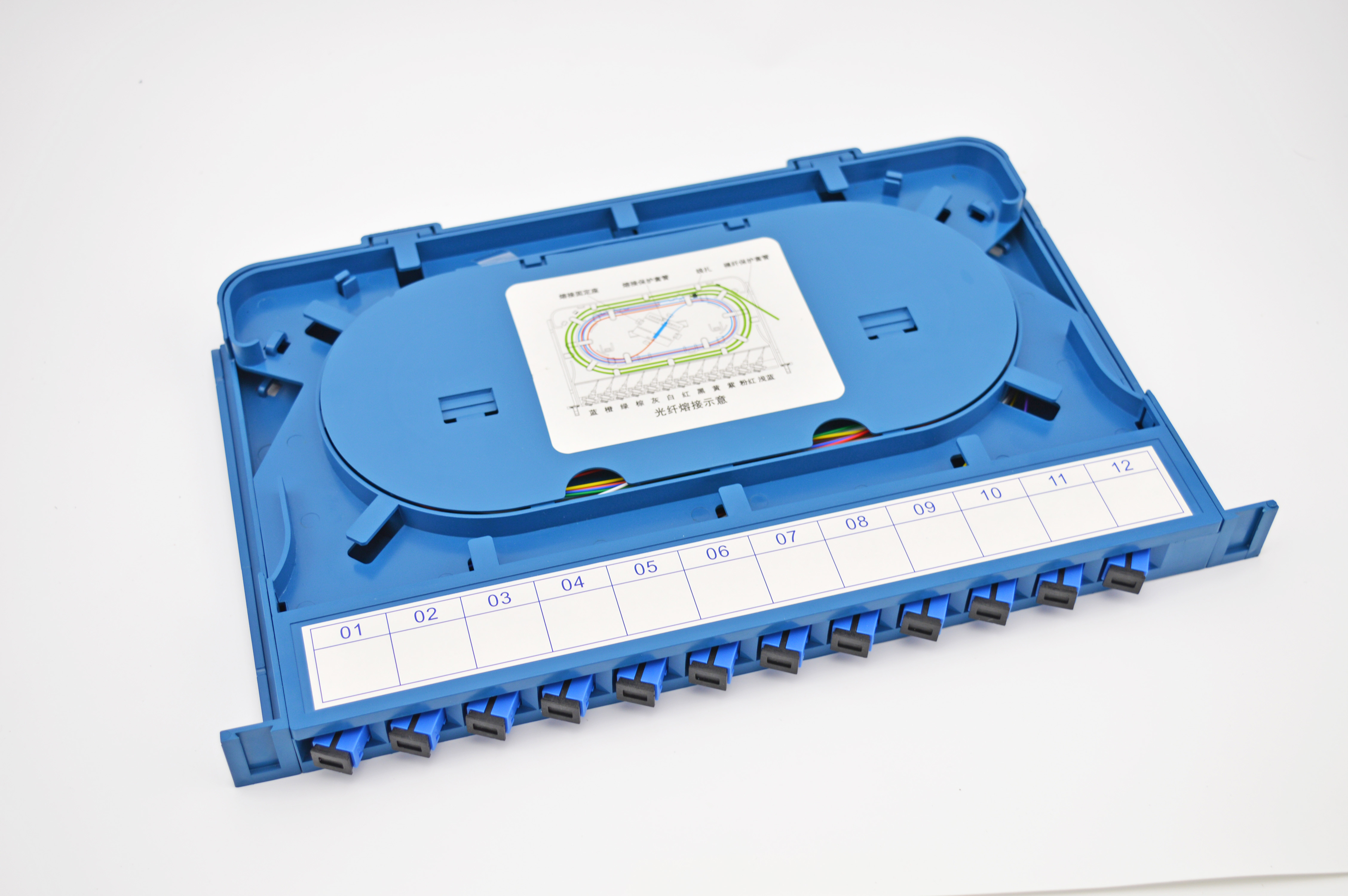 SC/FC/ST Adapters 12/24F Pigtail Fiber Splice Cassettes