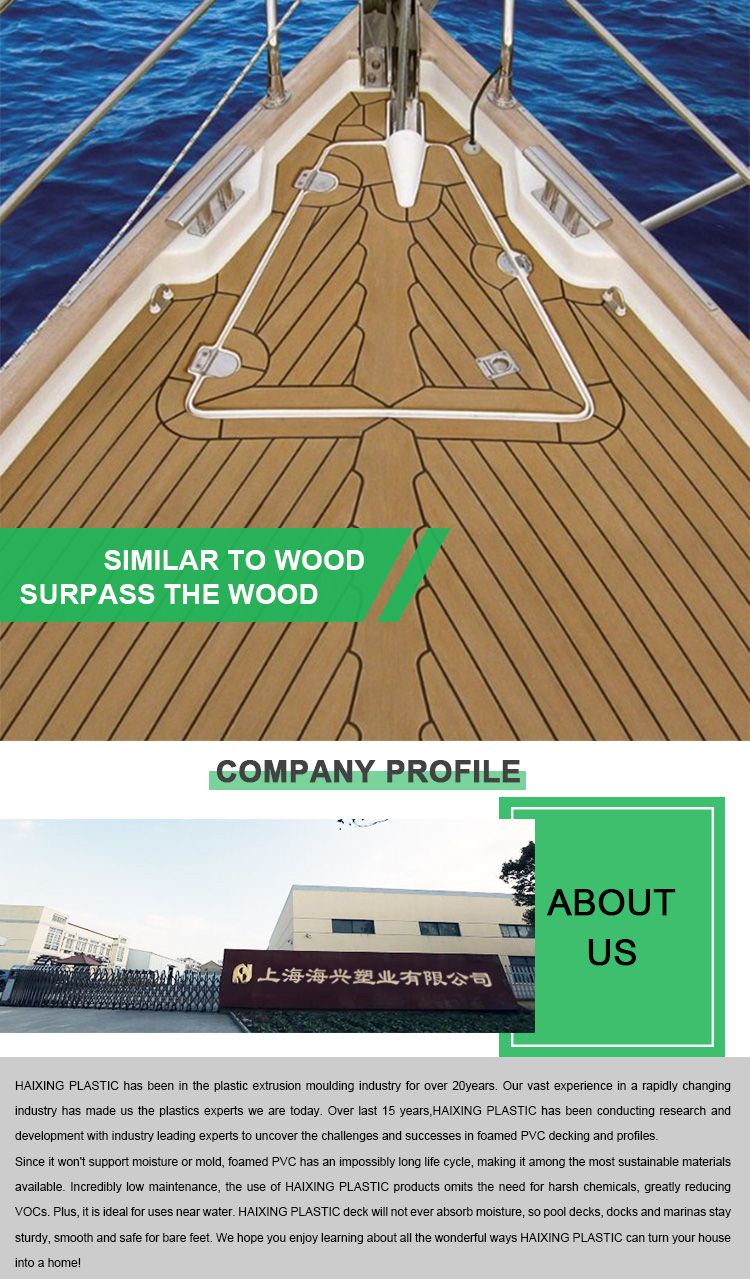 Outdoor Synthetic Teak Boat Rubber Floor Deck for Eco-Friendly Boating