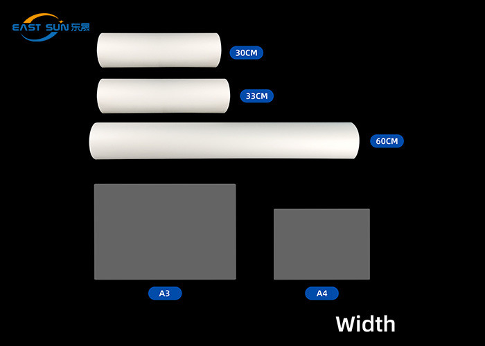 Single Sided Matte DTF PET Film 0.075 Mm Printable A3 A4 For DTF Printing Machine