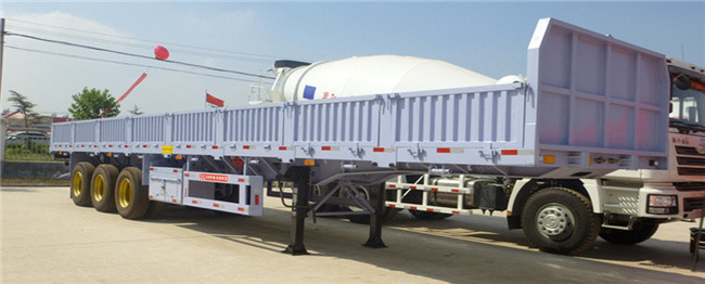 Stake Cargo Trailer And 3 Axles Side Wall Semi Trailer For Transport Bulk Cargo