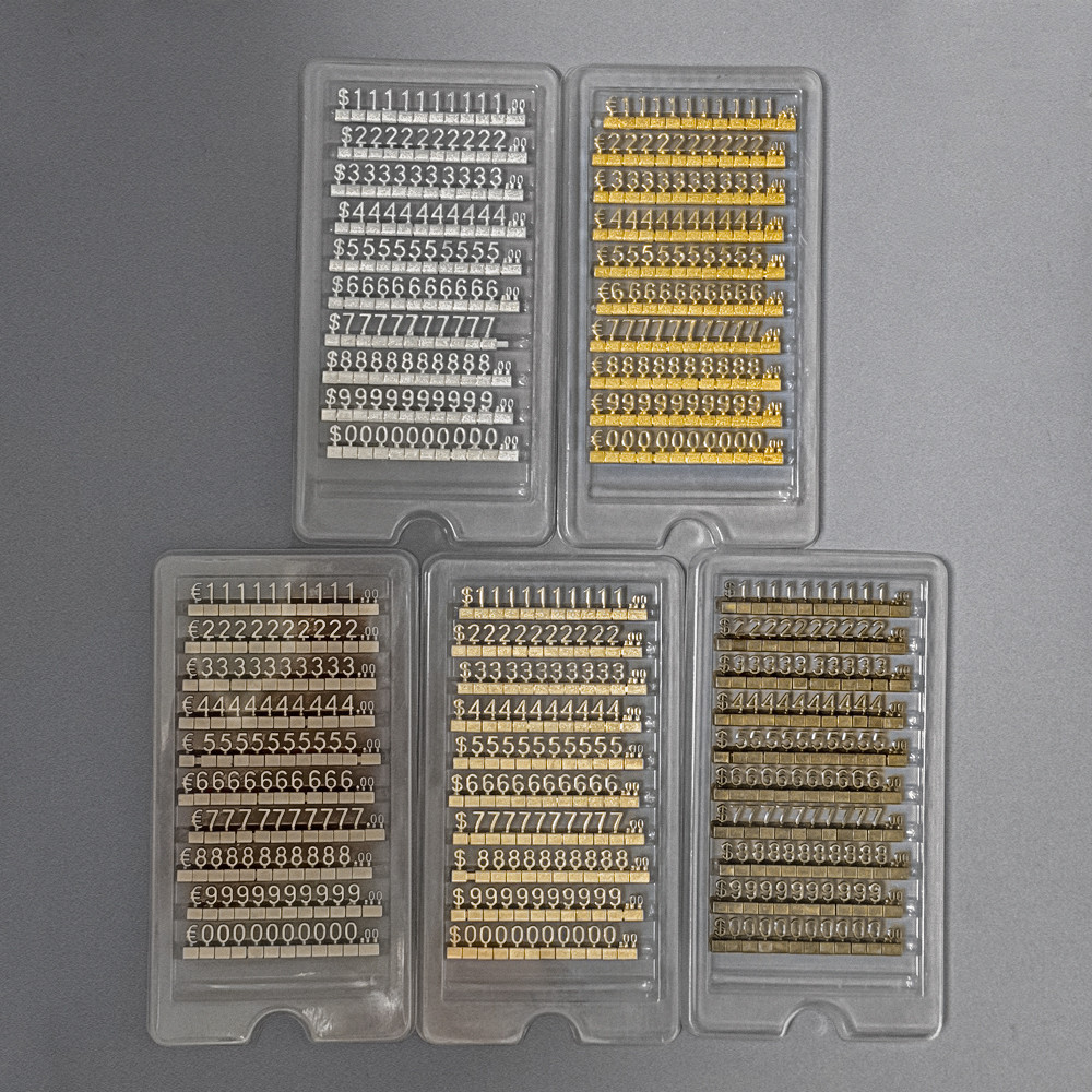3D Metal Luxury Jewelry Price Cubes Retail Price Display Tags