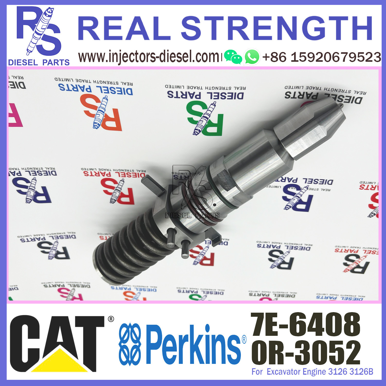 Common Rail Cat 3512 Injector 7E-6408 0R-3052 0R3052 Cat 3516 Injector