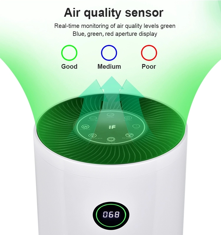 Portable Air Purifier for Home with H13 True HEPA & Active Carbon Filter, Desktop USB Air Cleaner with Filter Change