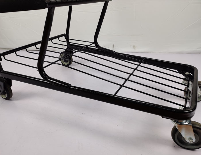 Customized 100L Large Basket Supermarket Shopping Trolley With Handle Small Basket