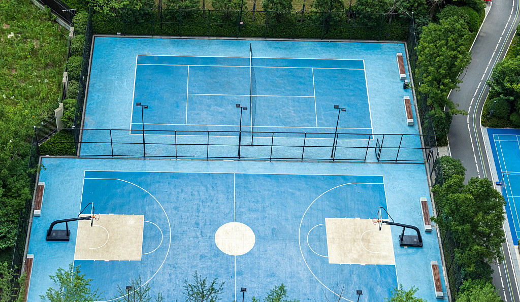 8mm Thickness Cushion Tennis Court Flooring Class 5 Acrylic Resin Sports Flooring