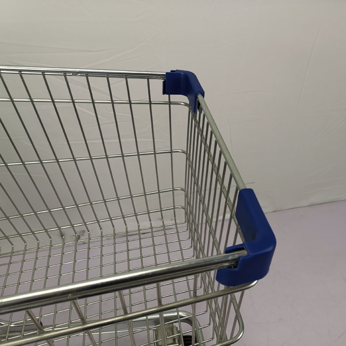 Q195 Steel 150L Supermarket Metal Trolley Cart With Foldable Children Seat