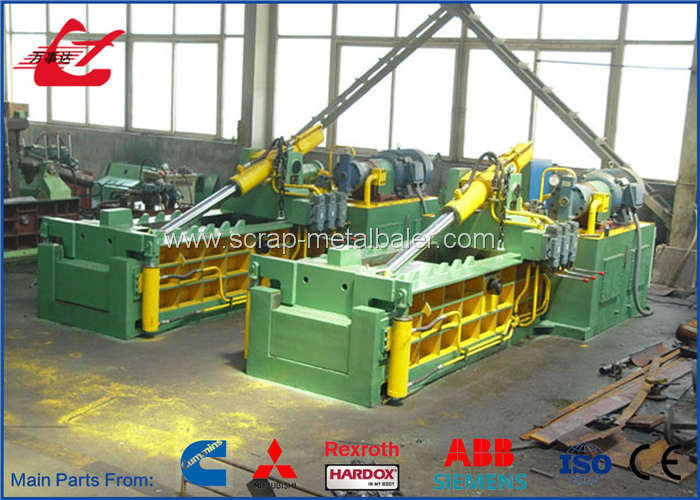 Front Out Scrap Metal Baler 1200kg / Hour For Waste Metal Recycling Yard