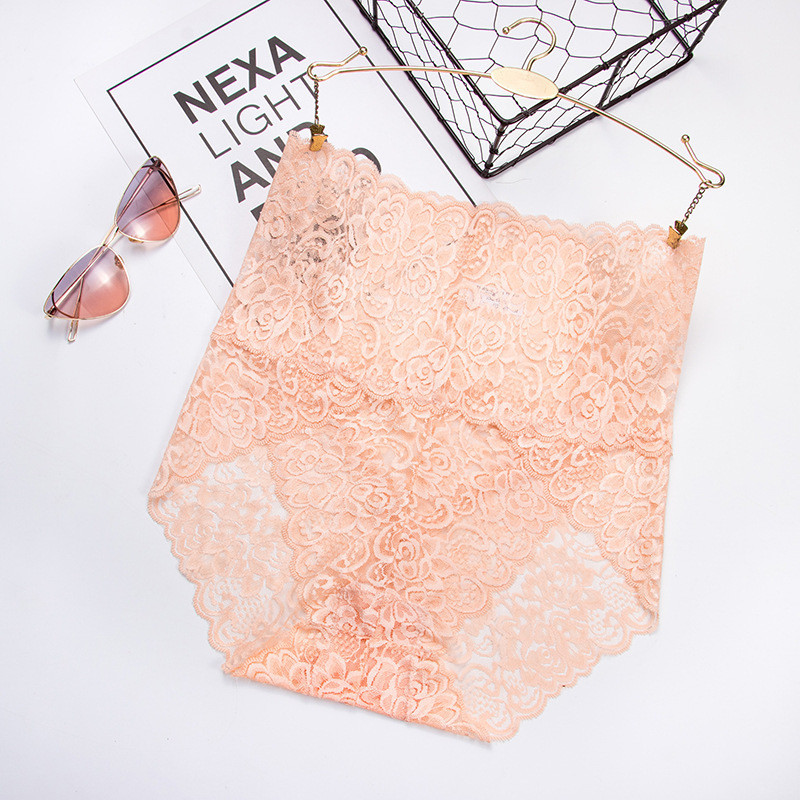 Womens High Waisted Lace Panties Plus Size Sexy Underwear Brief Hipster Panties