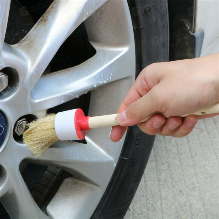 5pcs Natural Boar Hair 110g Car Detailing Brush For Car Interior Gap