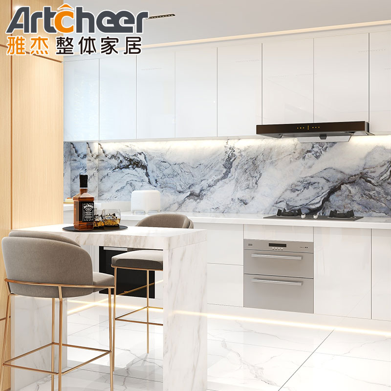 Australia Home Wood RTA White Color Custom Modular Kitchen Cabinets ECO Friendly Material Grade