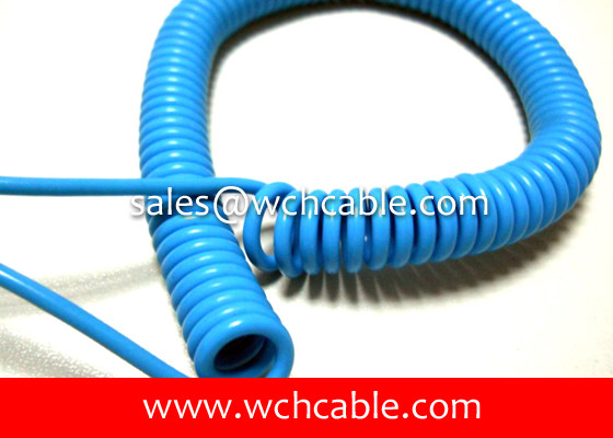 China Made UL Verified TPU Flexible Spiral Cable By High Purity Copper Conductor