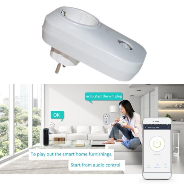 Durable 100 - 240V AC Wifi Smart Power Plug Electrical UK Power Strip Smart Wifi Plug