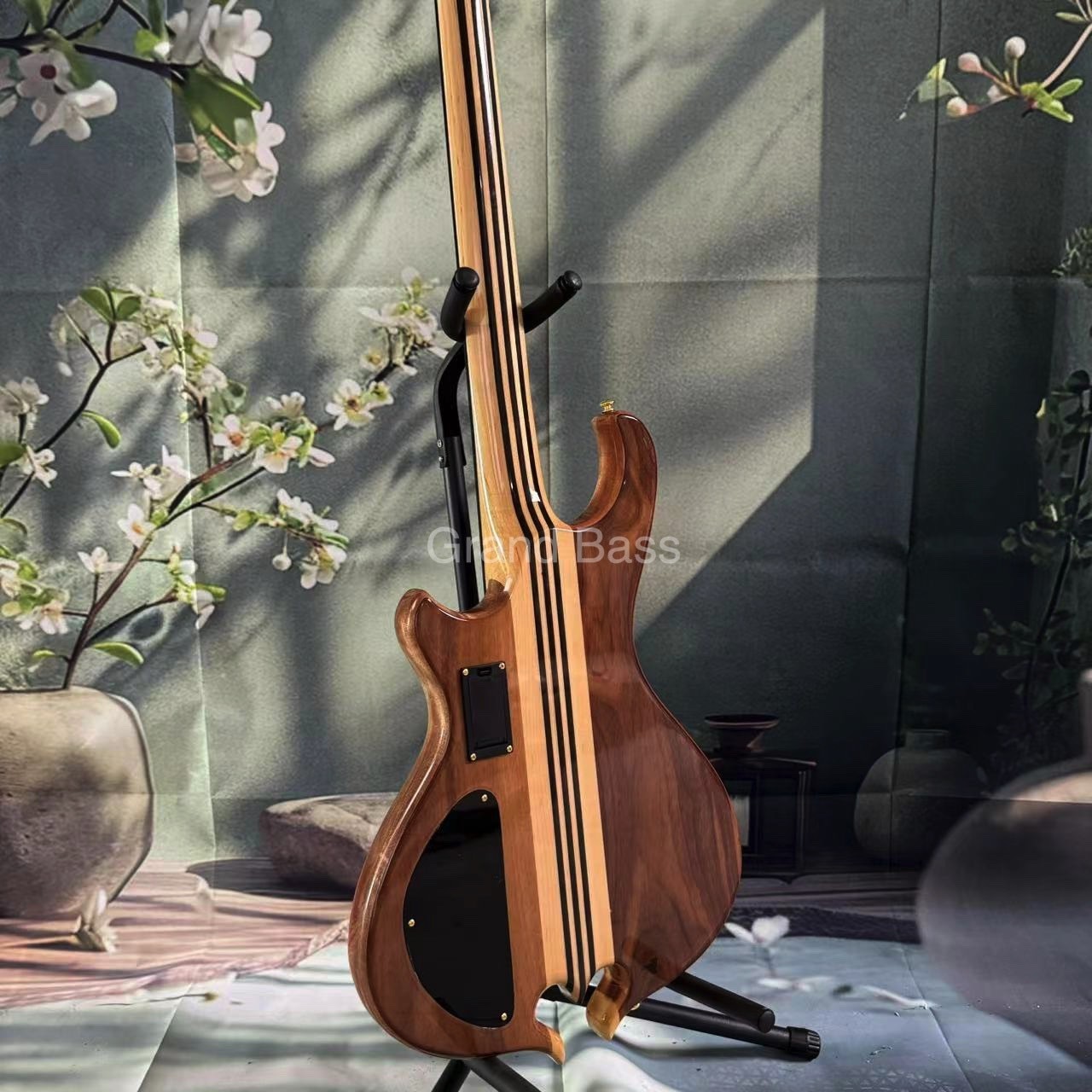Custom Grand Mark King Deluxe Style Burst Neck Through Body 4 Strings Electric Bass ALEMBIC TYPE