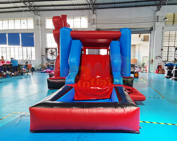 School 0.55mm PVC Kids Inflatable Bouncer Slide Multi Color