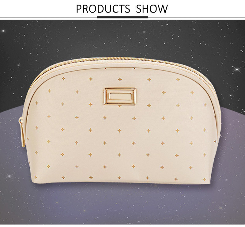 Polyester Customized Shell Shape Blue Toiletry Pouch Bag