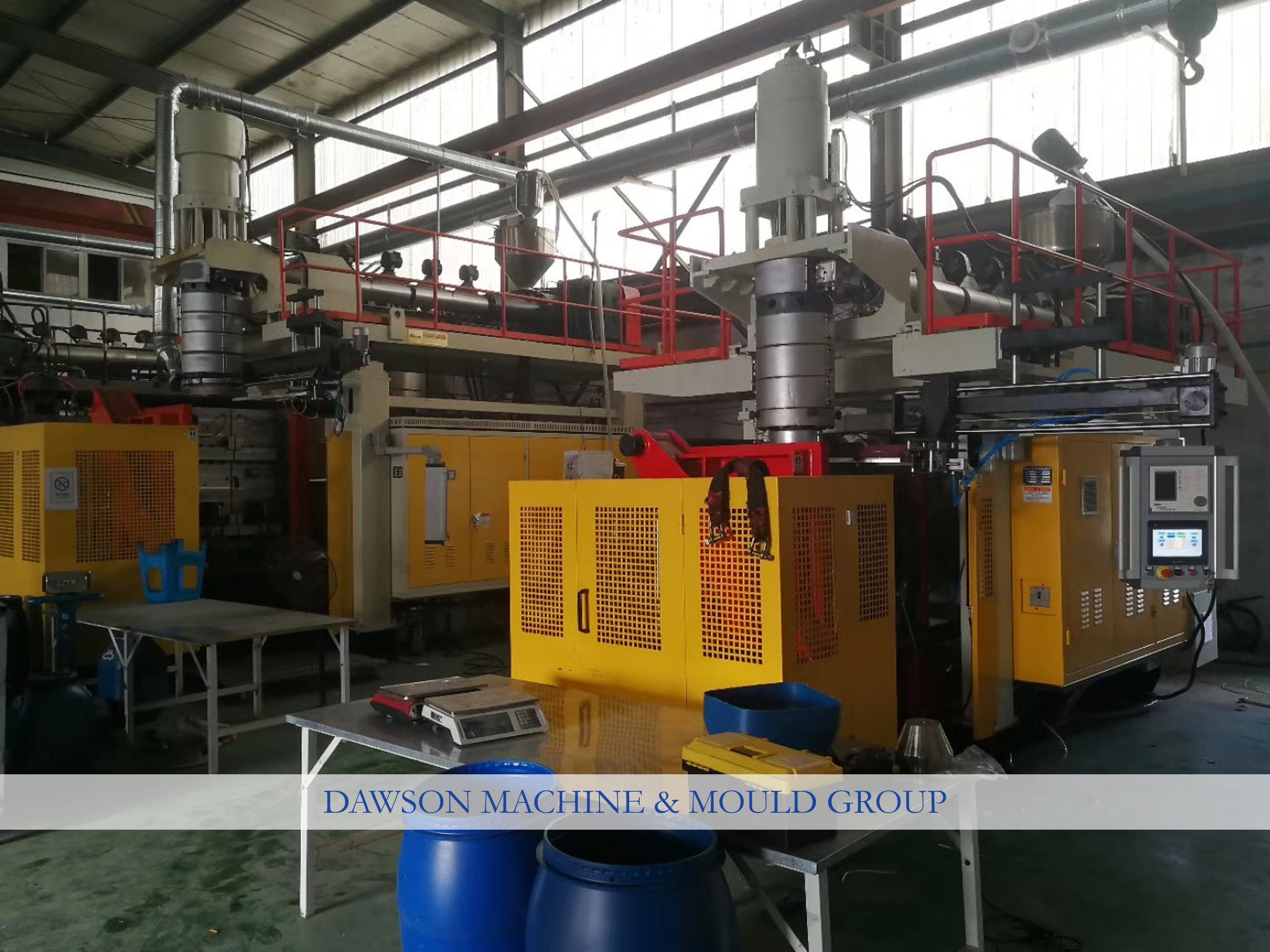 60L 120L 220L Open Top Barrel Drum Blow Molding Making Machine 55 Gallon Plastic Accumulator Type Die Head Blow Molding
