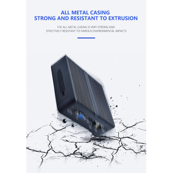 Intel J4125 Quad Core Mini PC 8GB RAM 128GB SSD Fanless Business Computer