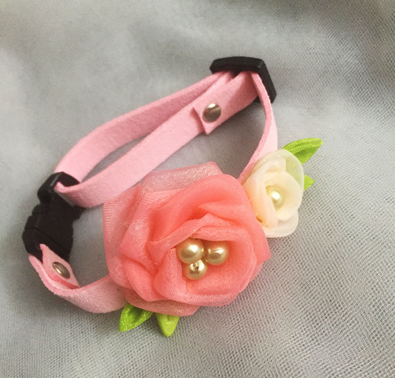 Wear Resistant Custom Pet Collars 100% Cotton Material For Birthday Party
