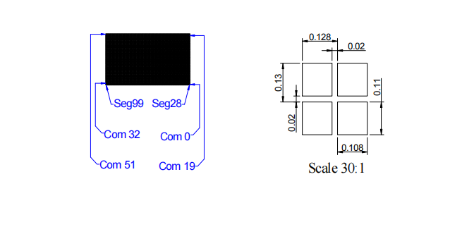 0.42'' Low Energy Consumption OLED LCD Display Wide Viewing Angles OLED LCD