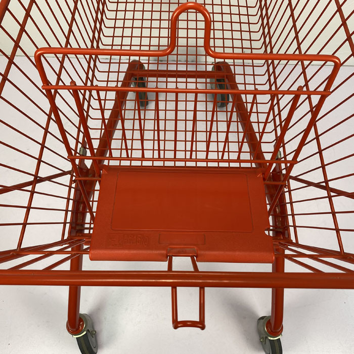 Red Steel Shopping Cart CE Certificate 180L European Large Shopping Cart