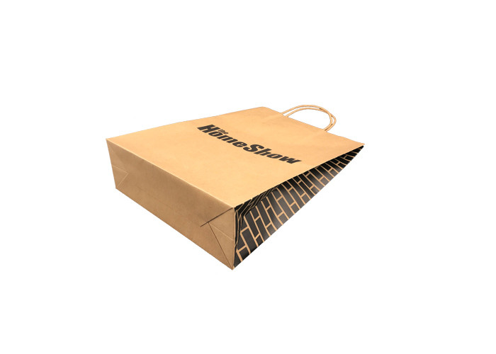 Natural Brown Biodegradable Take Away Food Packaging One Side Printing