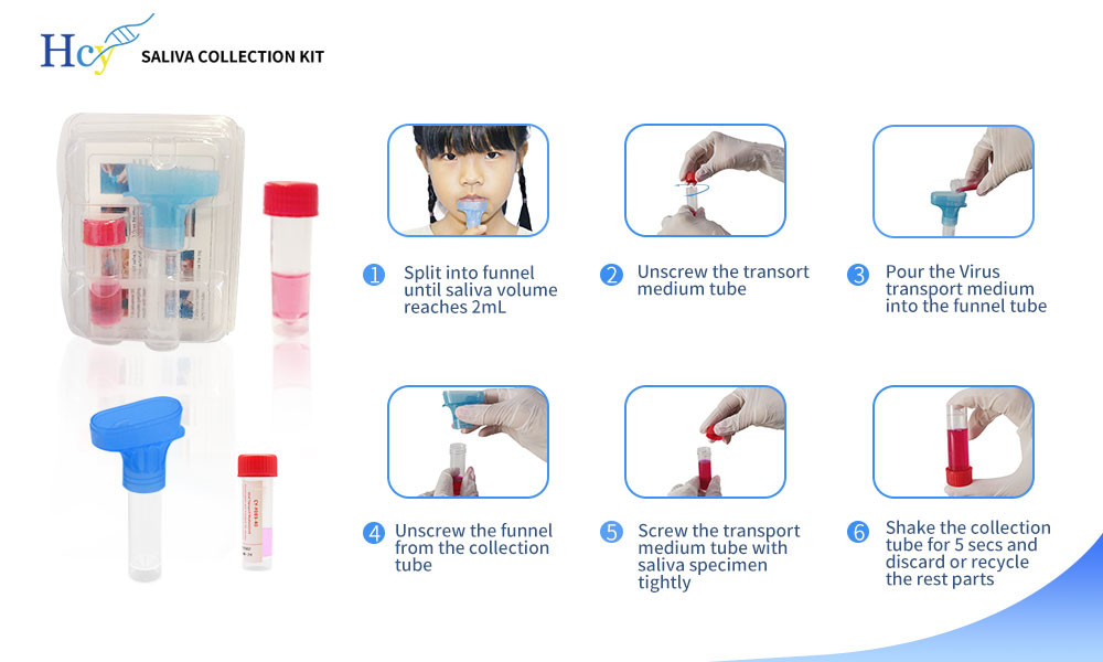 5mL Saliva Collection Kits Specimen Collection Tool Rapid Test Kit