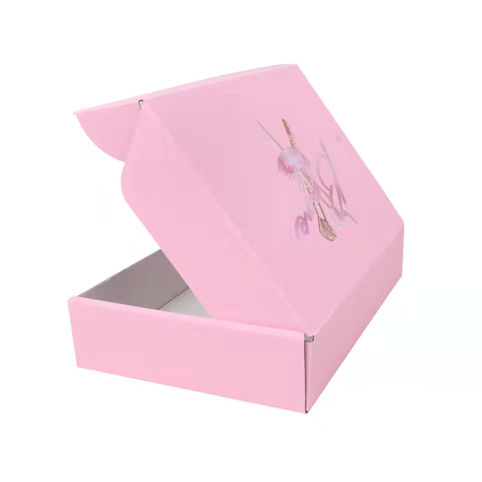 Holographic Corrugated Cardboard Shipping Box for cosmetics