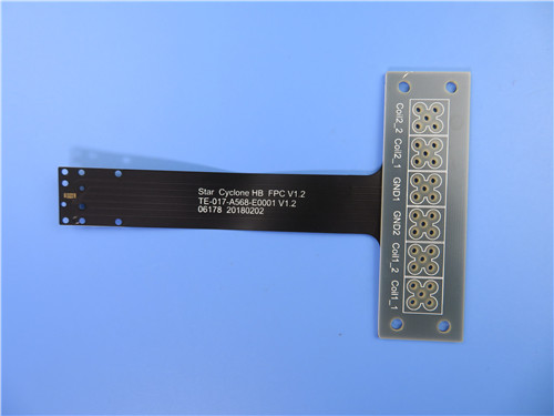 Single Layer Flexible Printed Circuit (FPC) With 1.0mm FR-4 Stiffener and Black Solder Mask for Wireless Module