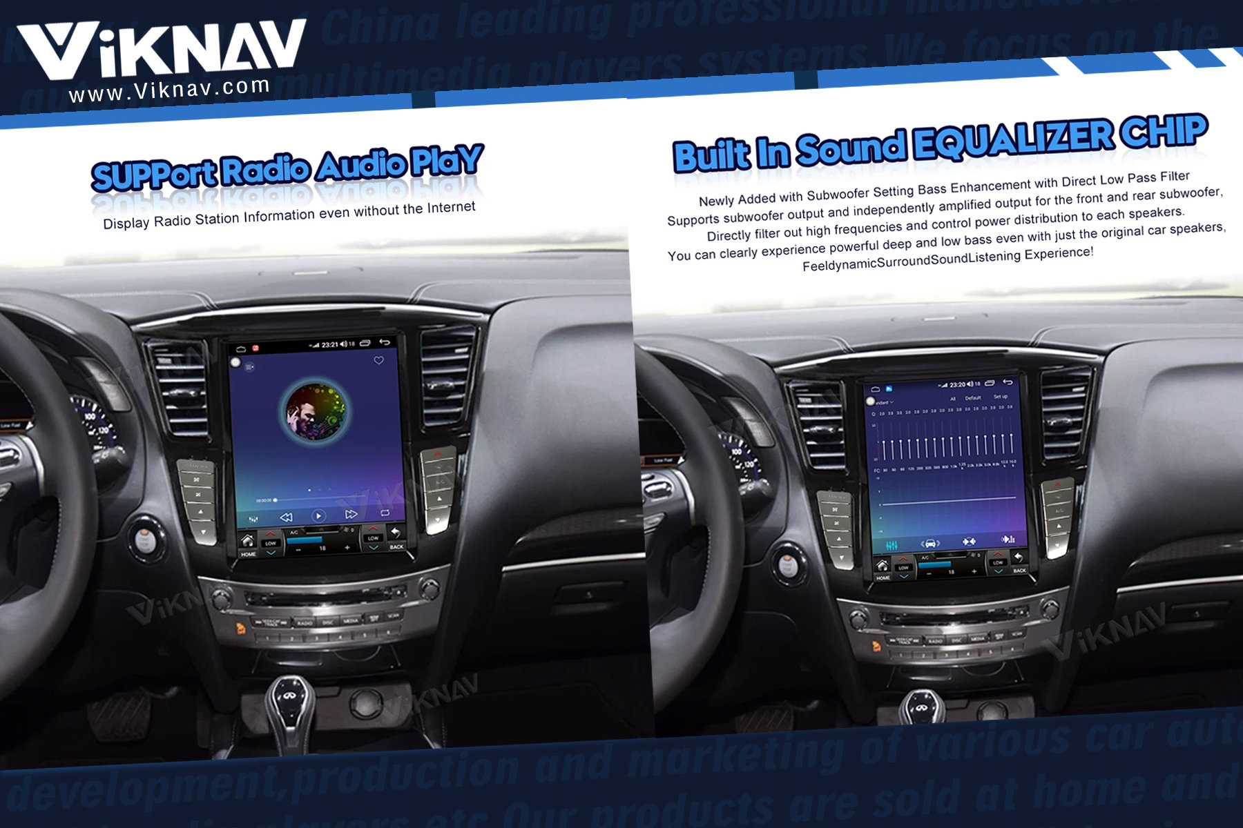 Viknav 12.1 Inch Car Multimedia Stereo Radio For Infiniti QX60 JX35 2012-19 Android DVD Player GPS Navigation Head Unit