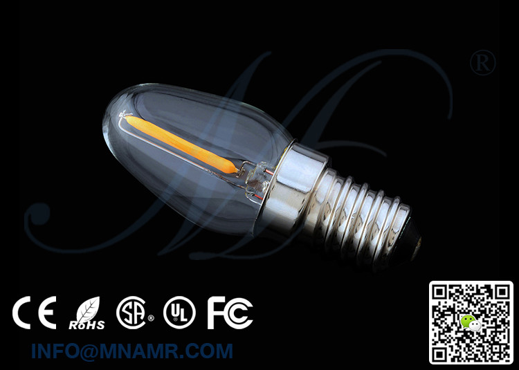 Hot Selling Dimmable C7 LED String Light Bulbs E11 E12 E14 1w 2w 4w 6w 110v 120v 130v 220v 230v 240v