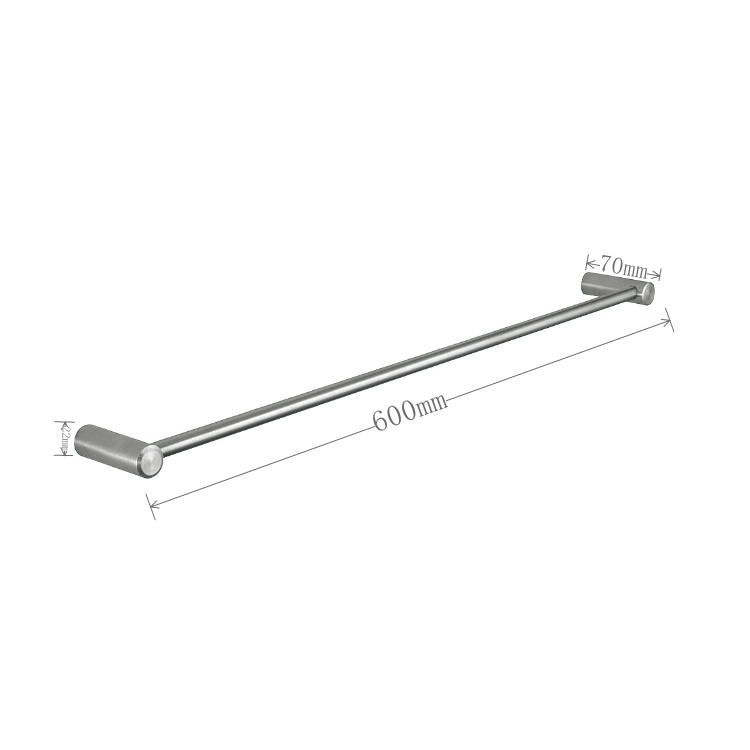 Rustproof Bathroom Towel Bars Kitchen Hand Towel Holder Sus304 Brushed Silver