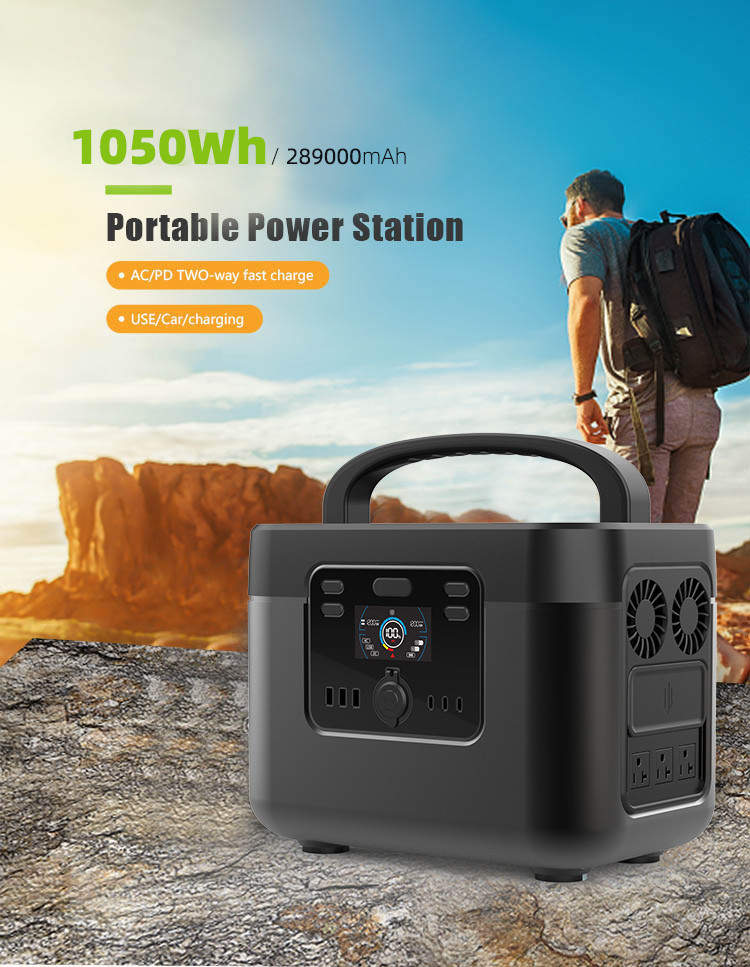 Rechargeable 1000 Watt Portable Power Station 568wh MPPT Emergency Portable Power Station
