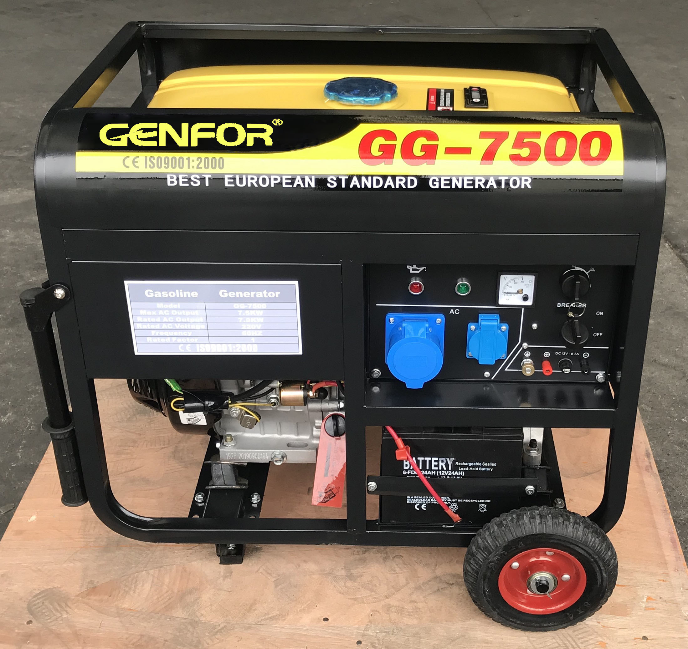 EPA CE Certificate Portable Gasoline Generator Electric Start High Power