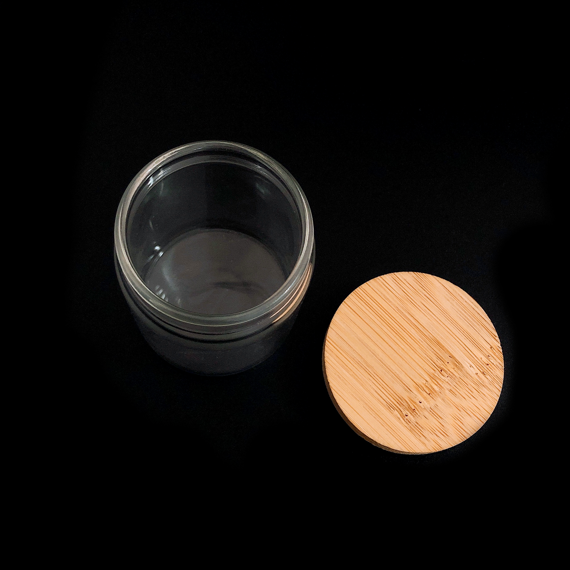 2oz 3oz 4oz 5oz 8oz 500ml 1000ml Food Honey Cookie Food Jar With bamboo Lid Clear glass Jar