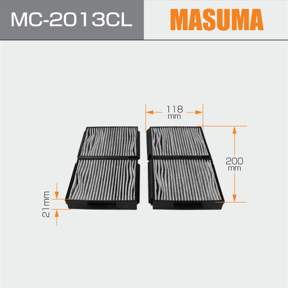 1993- Year MASUMA GE6T-61-J6X GE8D-61-J6X Cabin Filter for MAZDA 323 Activated Carbon